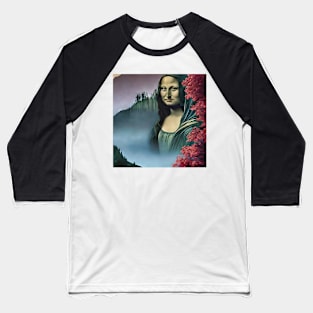 Tribute to Mona  Lisa Baseball T-Shirt